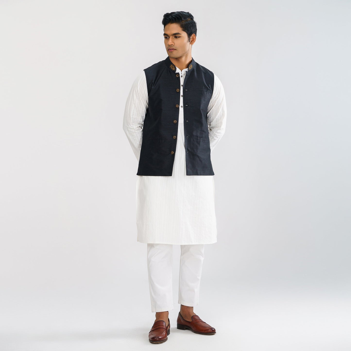 Men Black Karchupi Vest