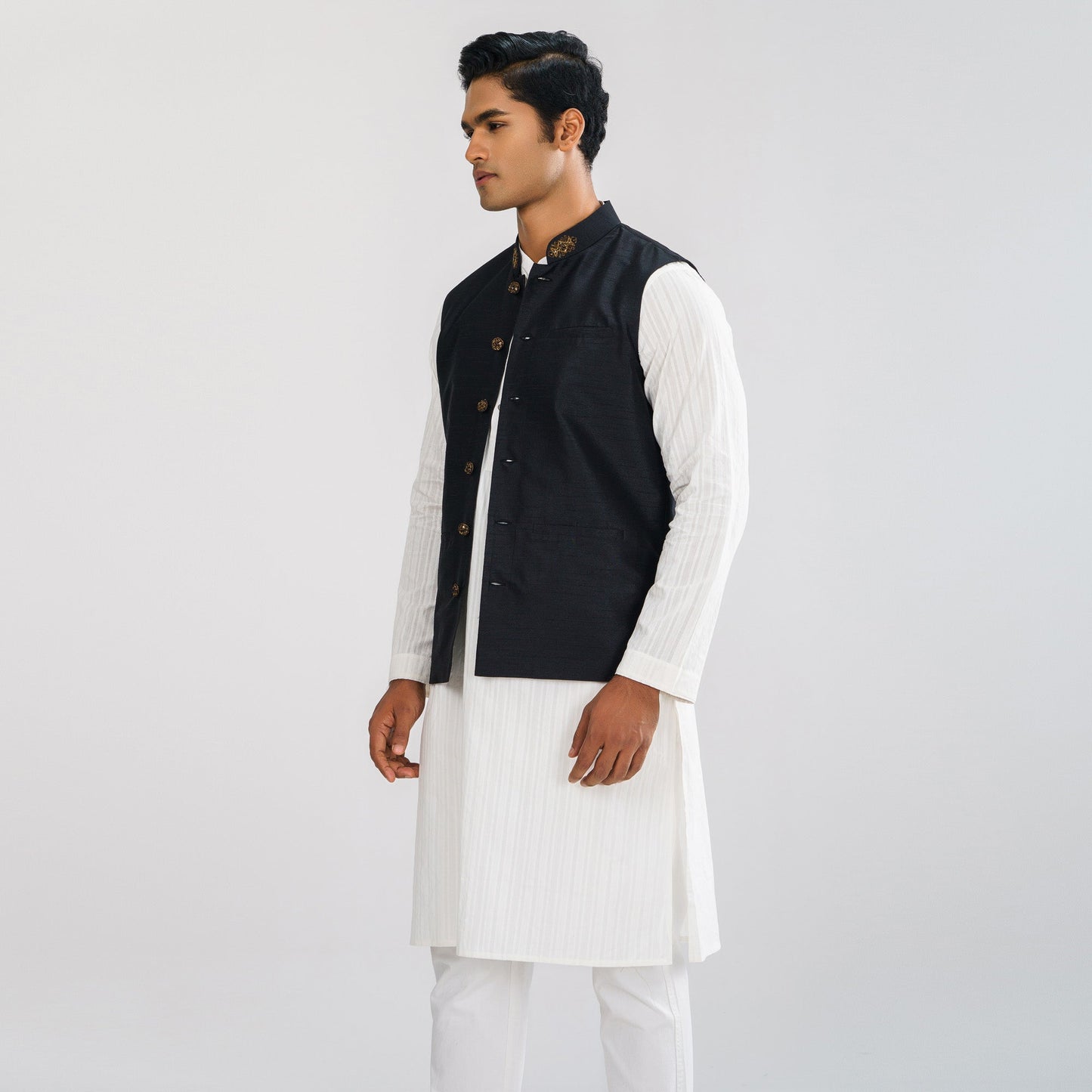 Men Black Karchupi Vest