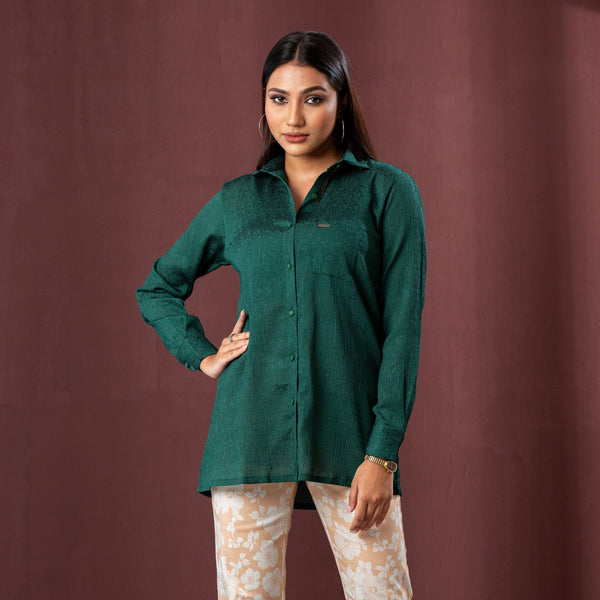 ETHNIC WORKWEAR SHIRT-GREEN