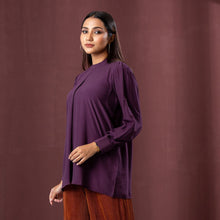 Load image into Gallery viewer, ETHNIC WORKWEAR TOP-WINE
