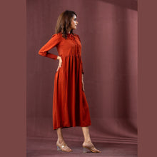 Load image into Gallery viewer, Ladies&#39; Orange Georgette Dress
