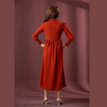 Load image into Gallery viewer, Ladies&#39; Orange Georgette Dress
