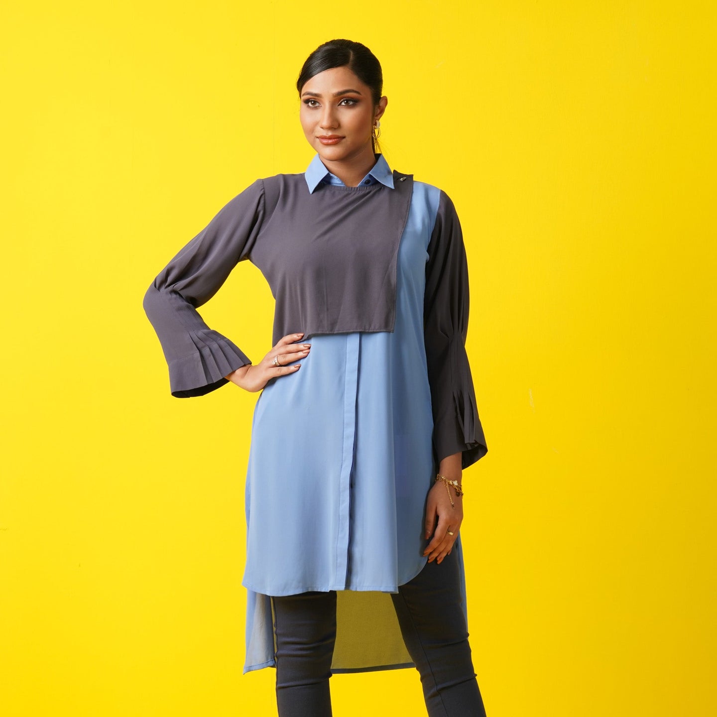 LADIES TUNIC-BLUE