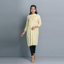 Load image into Gallery viewer, Ladies Dress- Yellow/White
