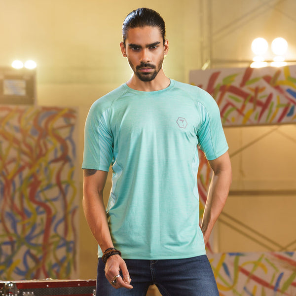 Men’s Mint-Green Activewear T-Shirt