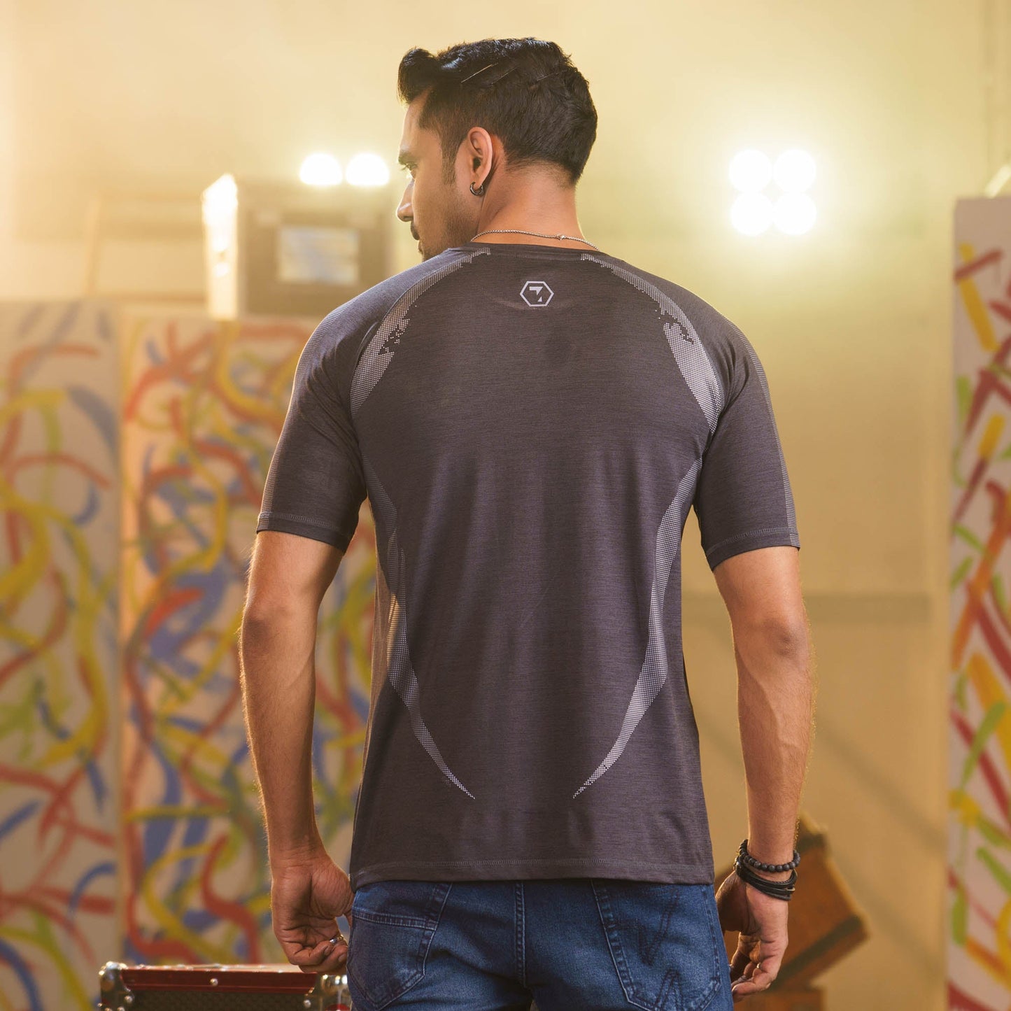 Mens Black Activewear T-Shirt