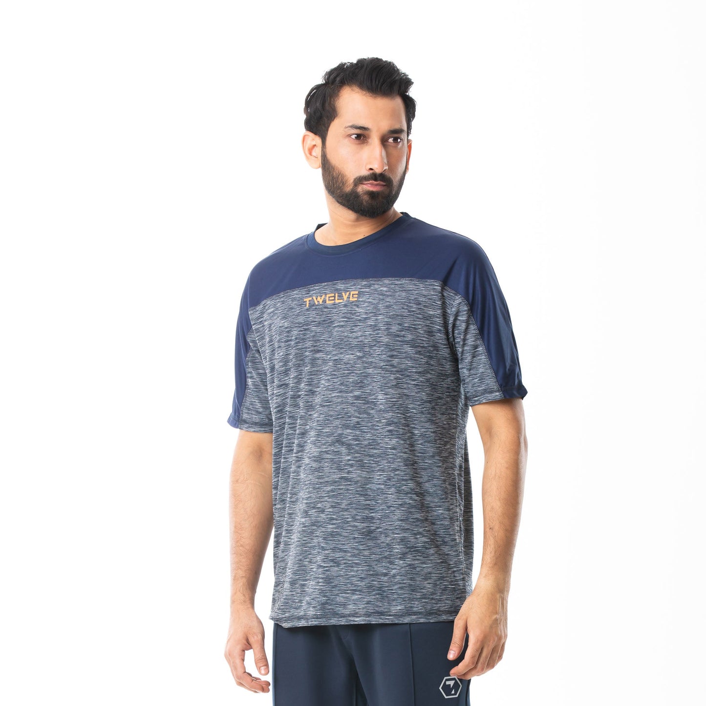 Mens Dark Navy Print T-Shirt