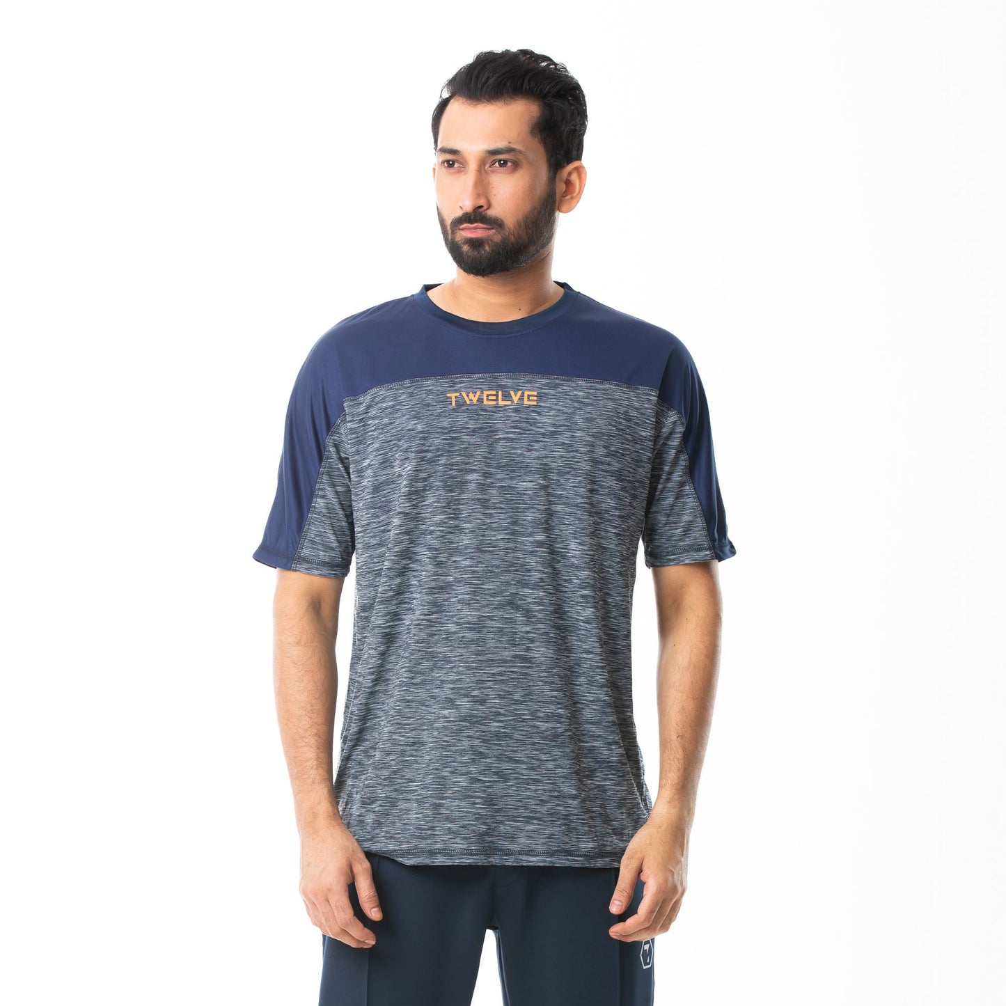 Mens Dark Navy Print T-Shirt