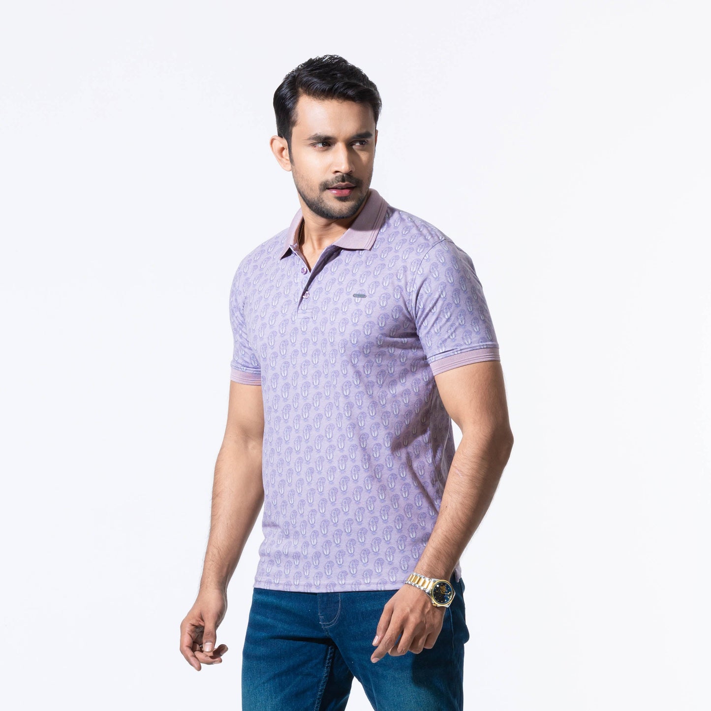 Mens Dusty Pink Polo