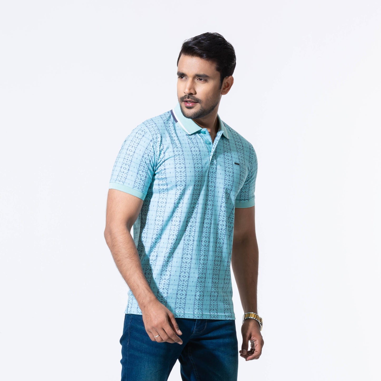 Mens Pastel Green Polo T-Shirt