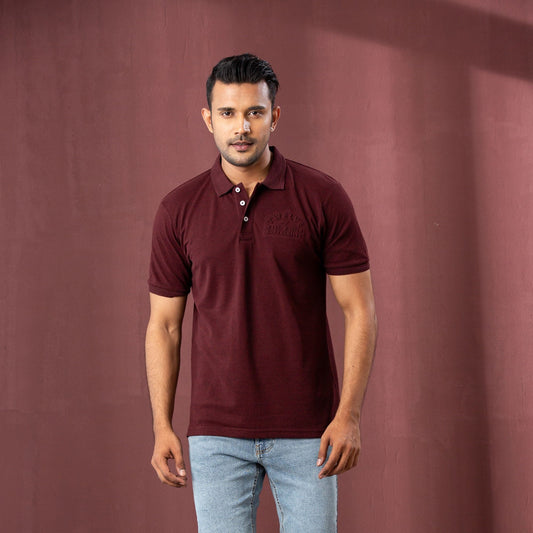 Mens Polo-Maroon