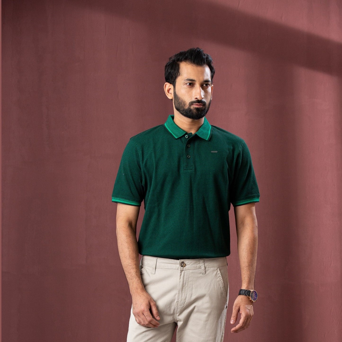 Mens Green Polo