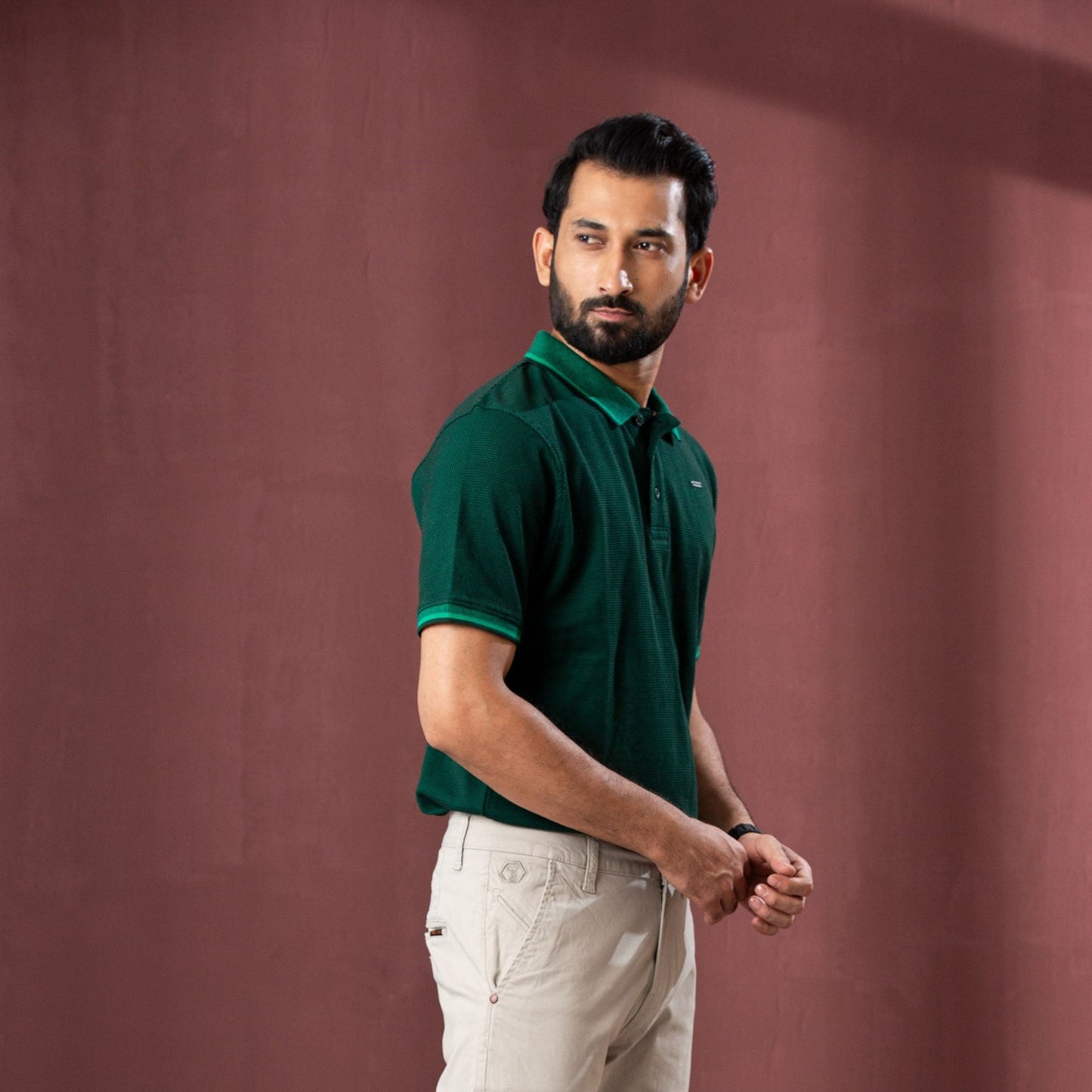 Mens Green Polo
