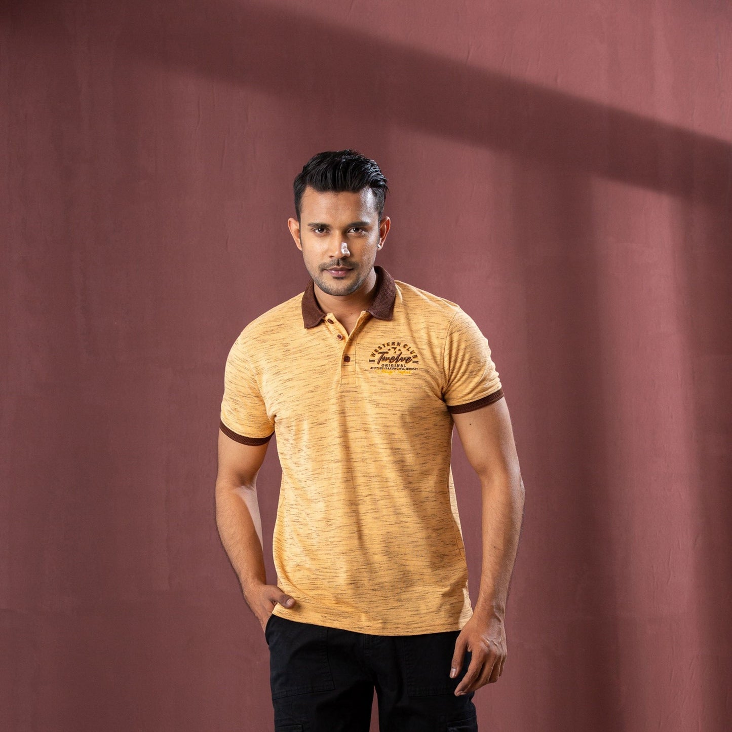 Mens Beige Polo