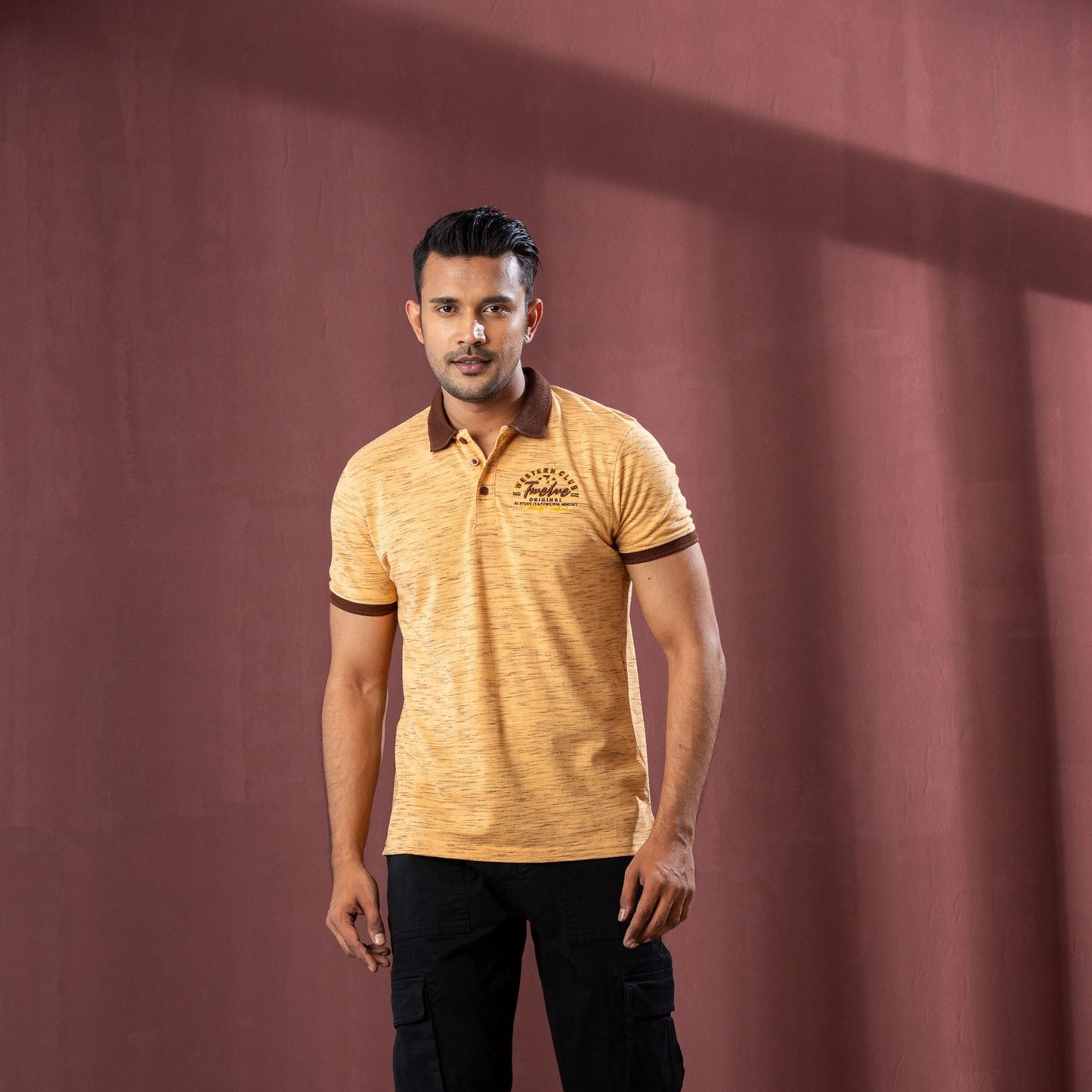 Mens Beige Polo