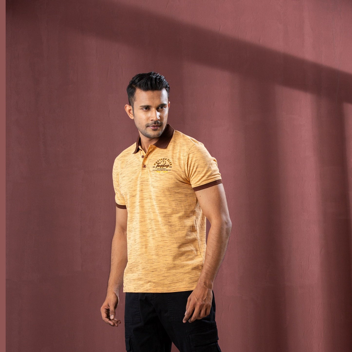 Mens Beige Polo