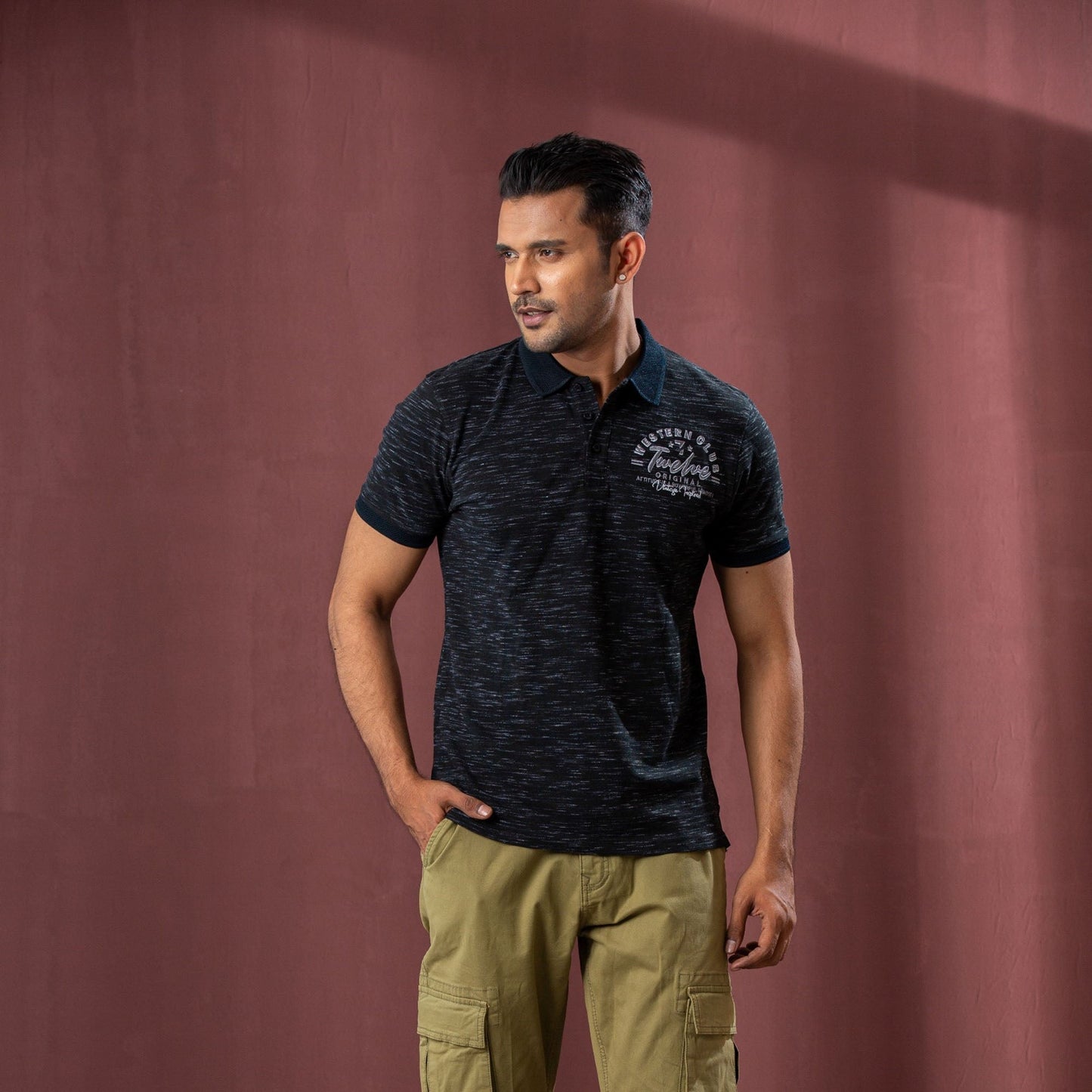 Mens Black Polo