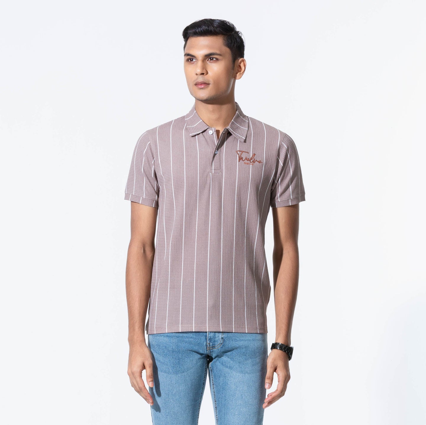 Mens Brown Polo T-Shirt