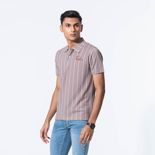 Mens Brown Polo T-Shirt