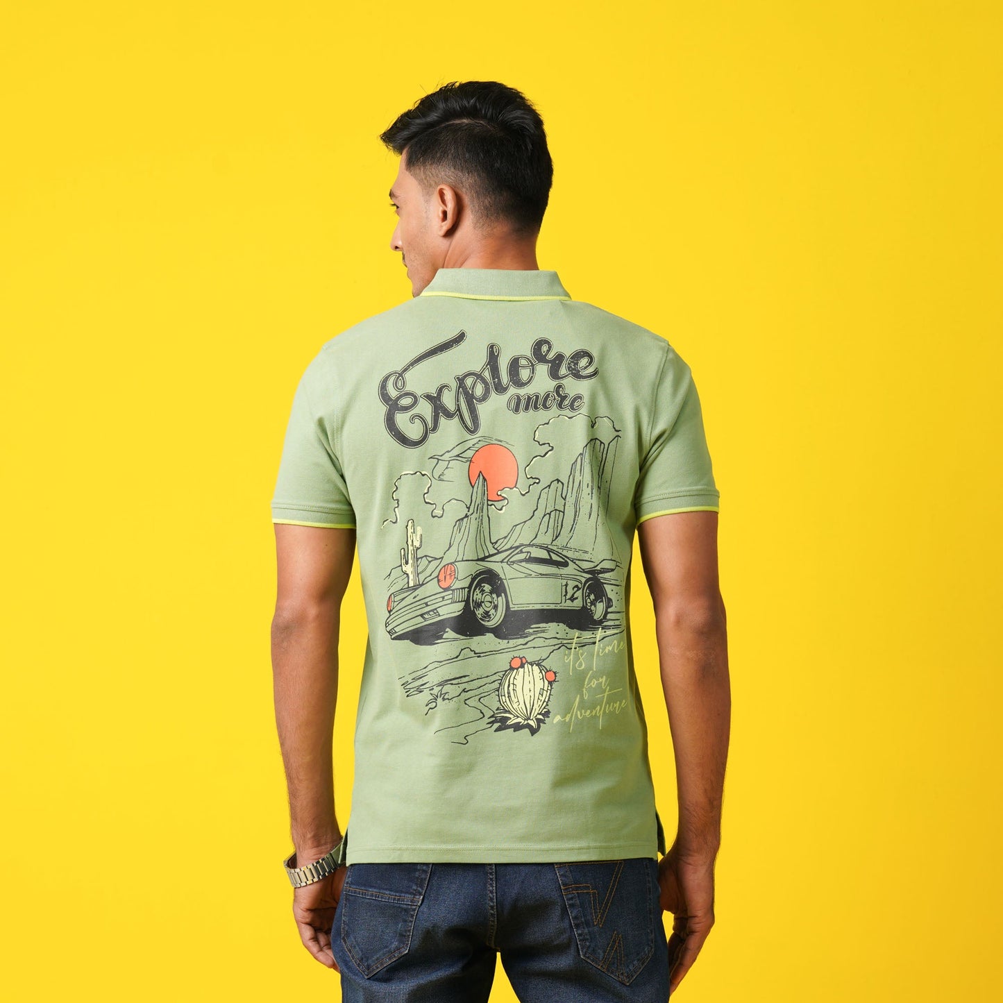 Mens Sage Green Polo