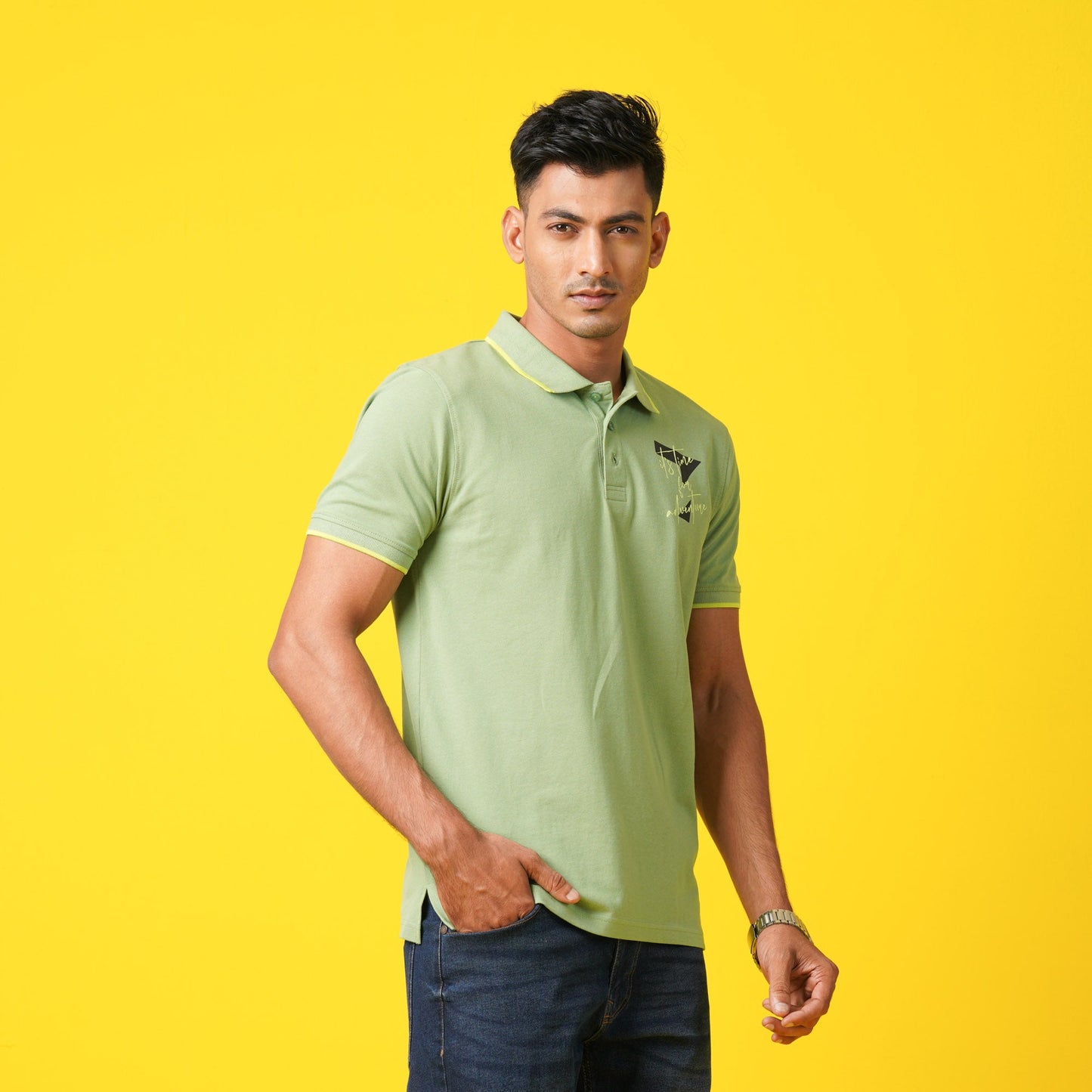 Mens Sage Green Polo