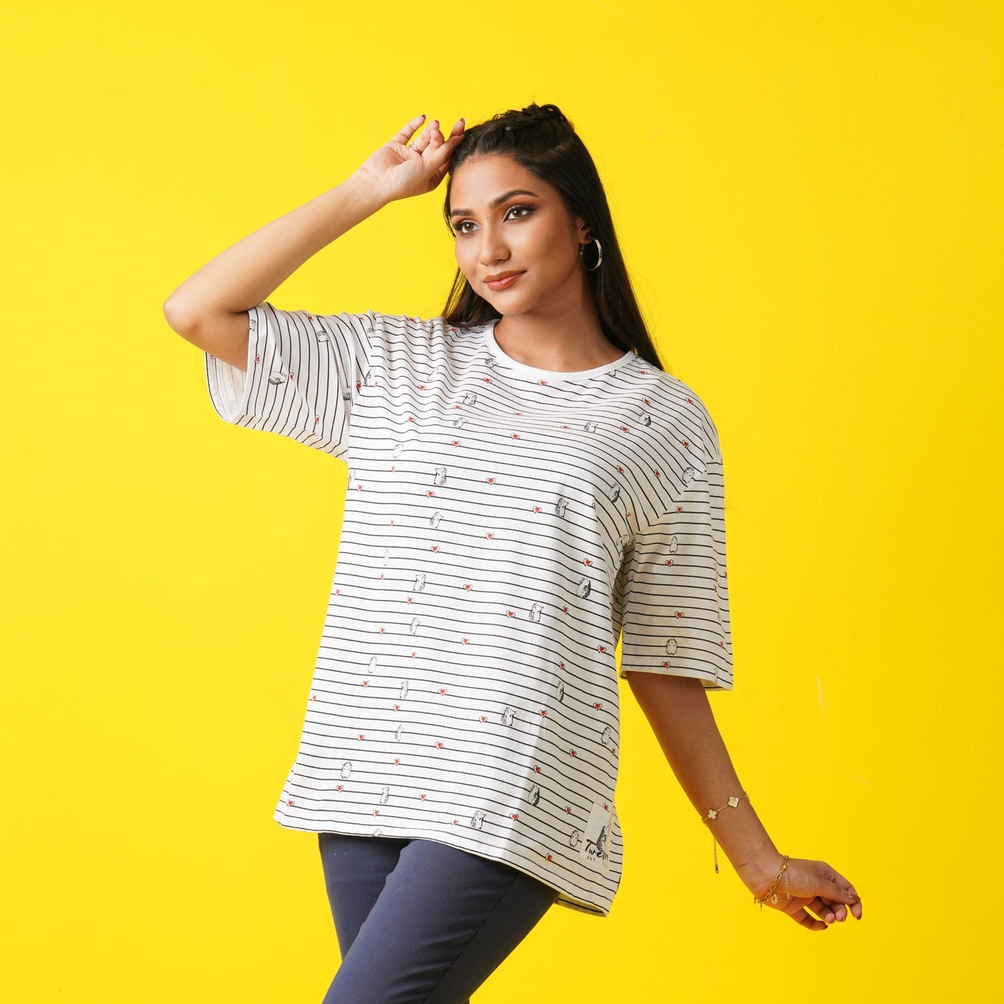 LADIES T- SHIRT-WHITE