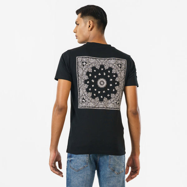 Men's Black  Casual T-Shirt