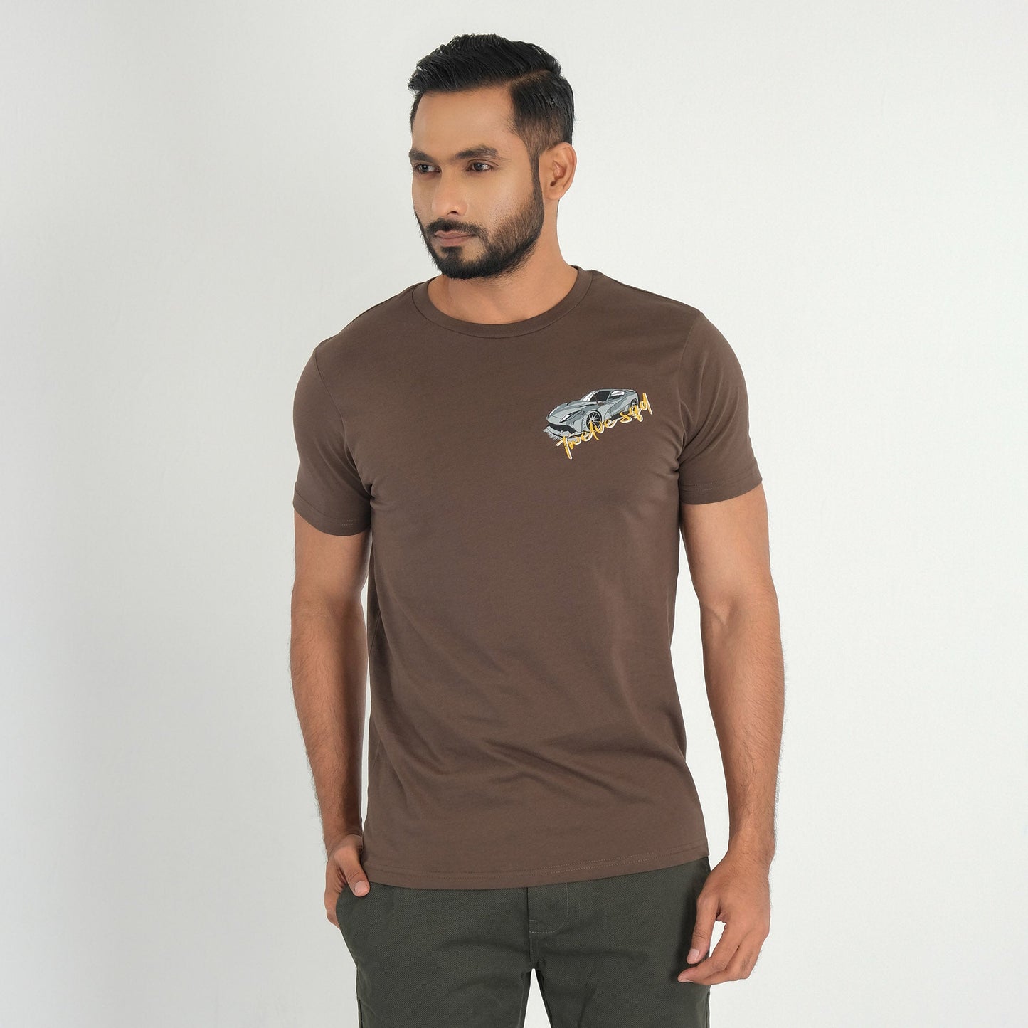 Men's Chocolate Casual T-Shirt