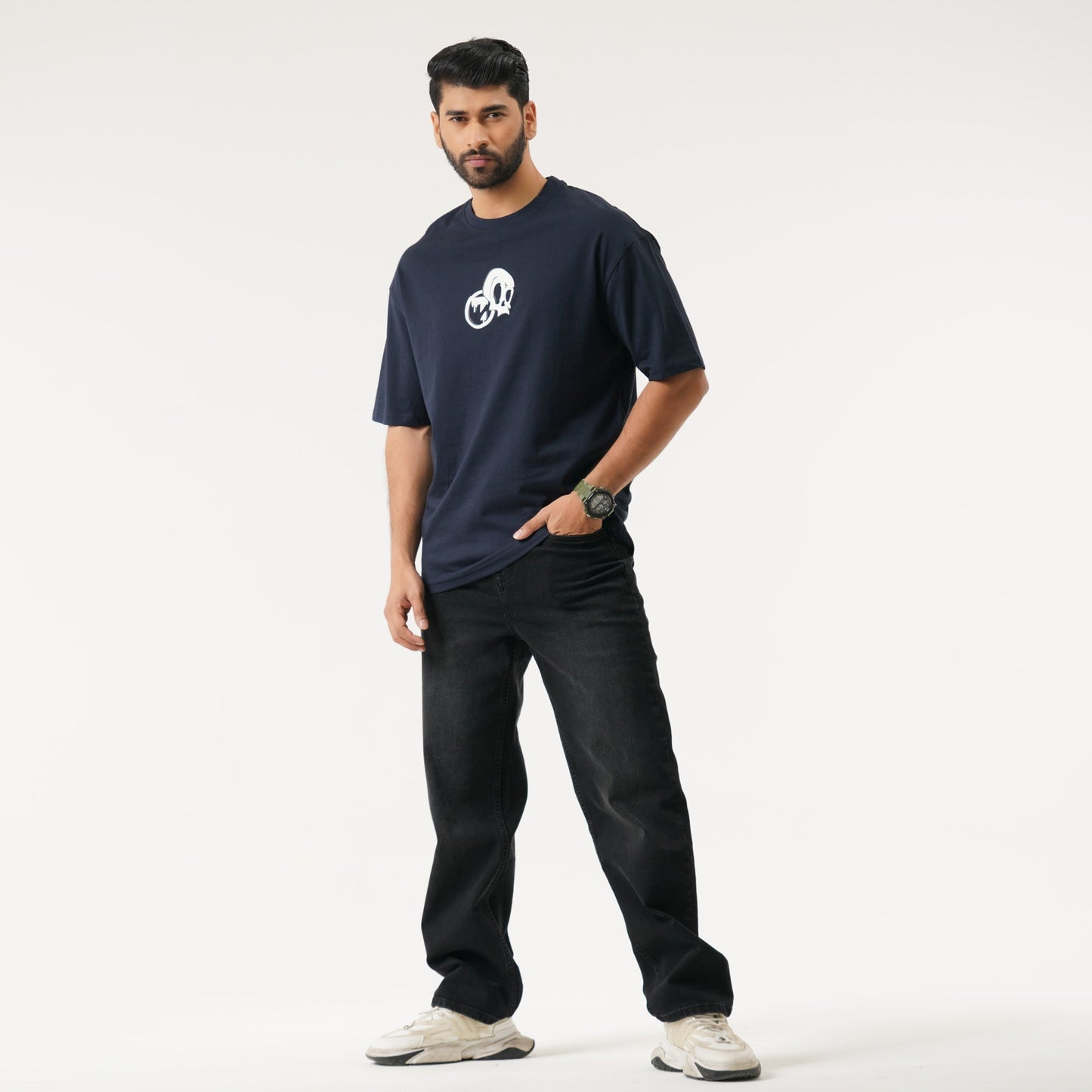 Mens AOP Navy Blue T-Shirt