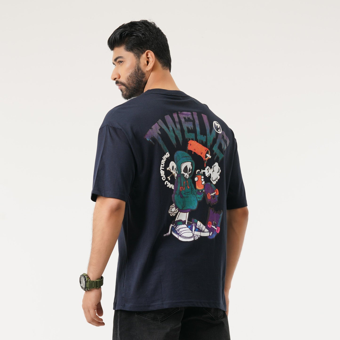 Mens AOP Navy Blue T-Shirt