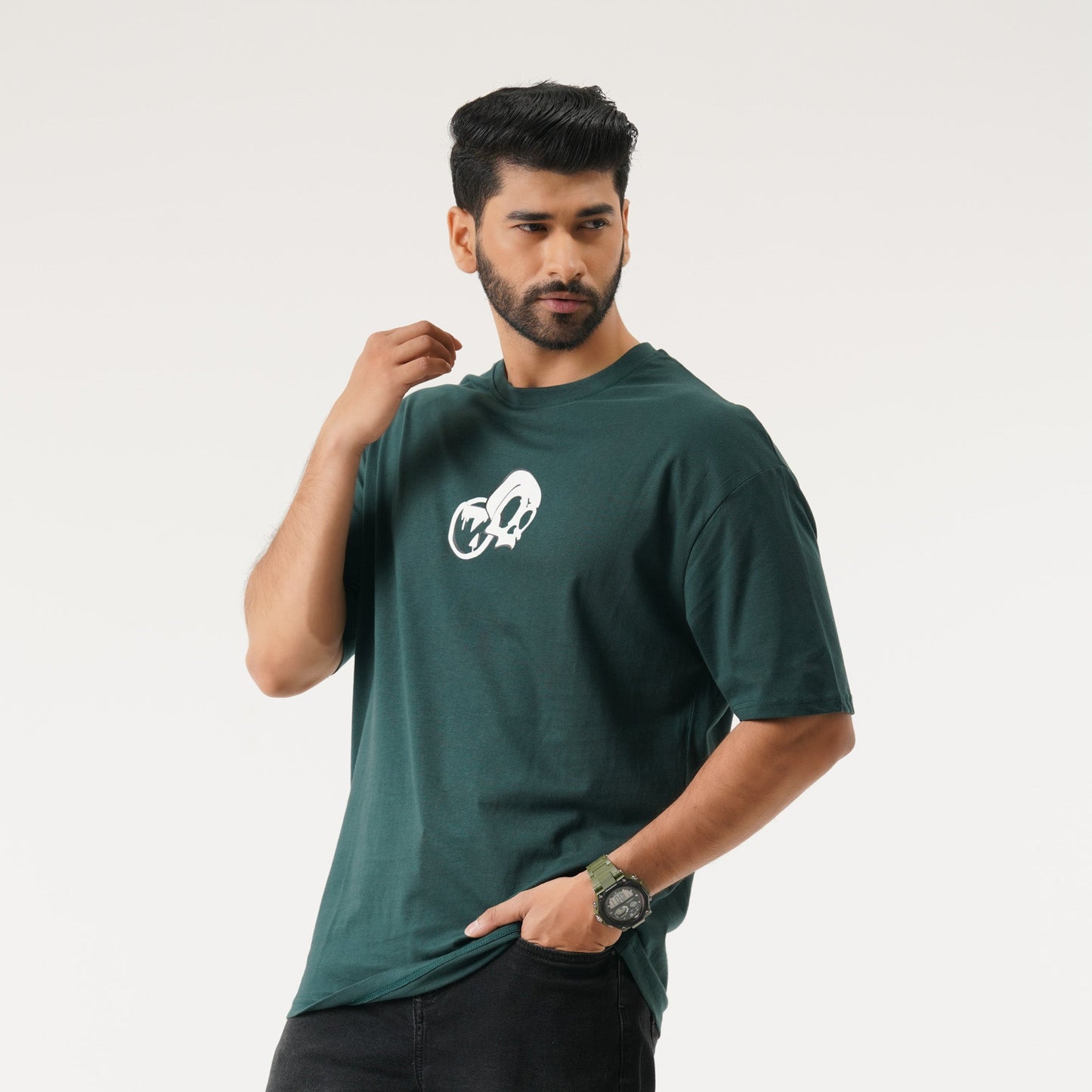 Mens AOP Green T- Shirt