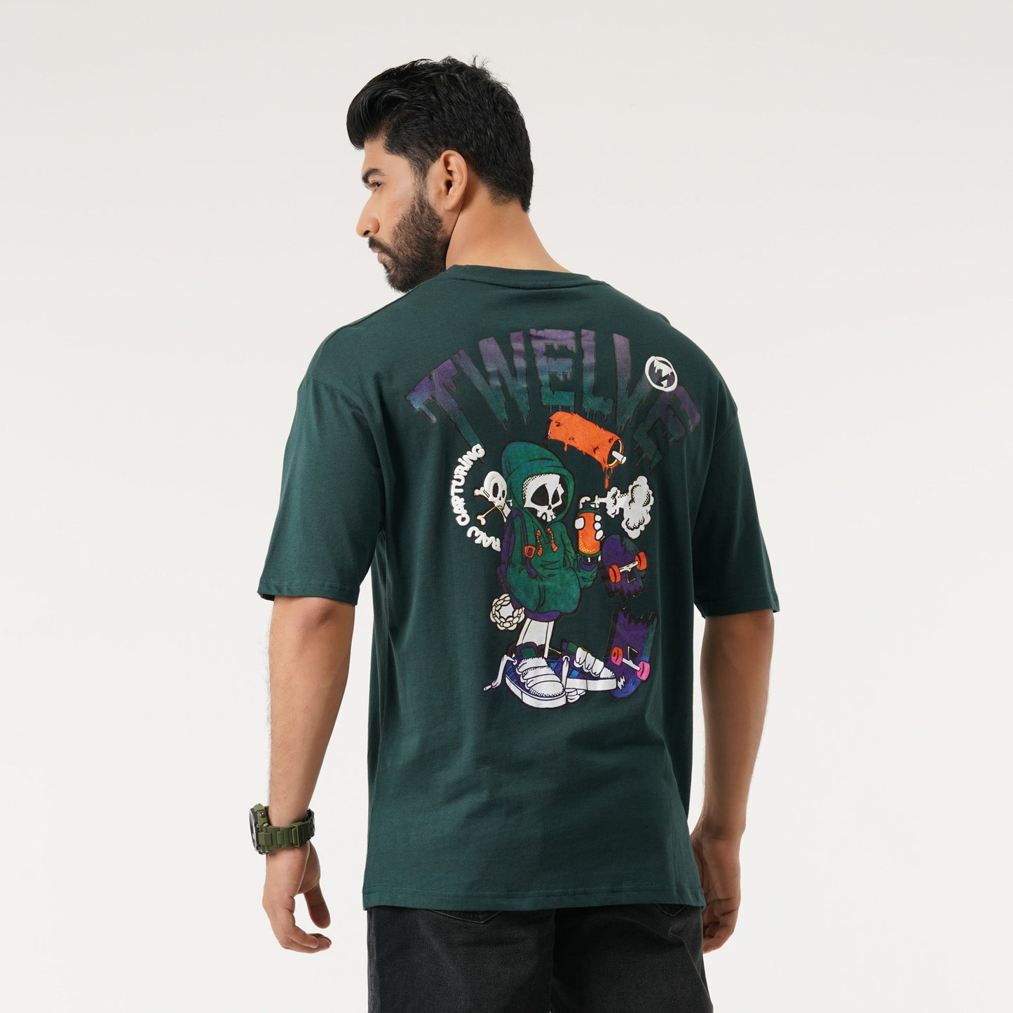 Mens AOP Green T- Shirt