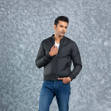 Load image into Gallery viewer, MENS BOMBER JACKET- BLACK
