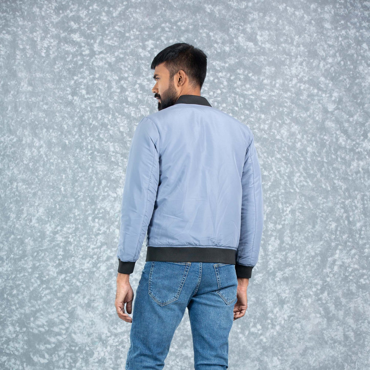 Mens Reversible Bomber- Flint Stone/Aop