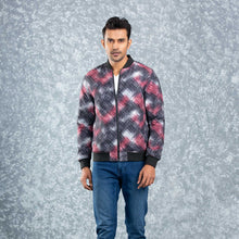 Load image into Gallery viewer, MENS REVERSIBLE BOMBER- MAROON/AOP
