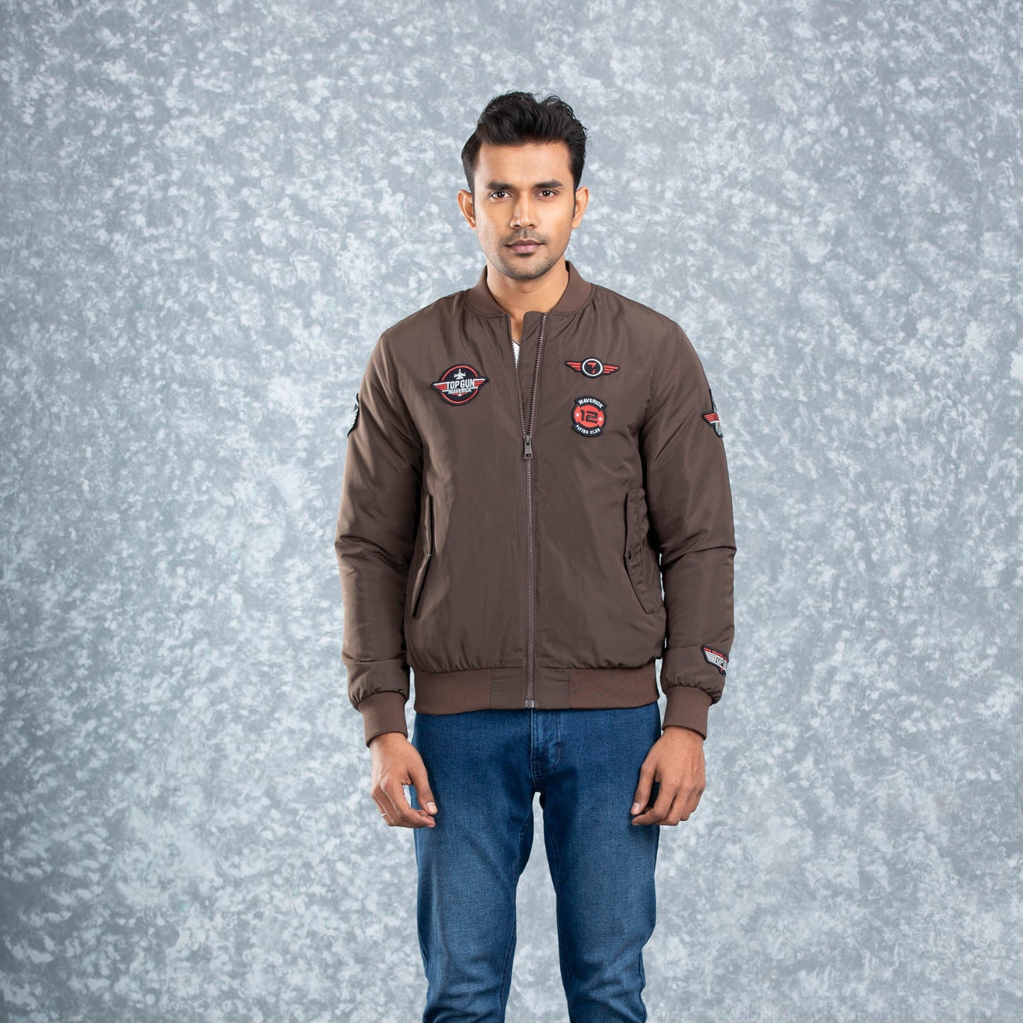 Mens Bomber- Seal Brown