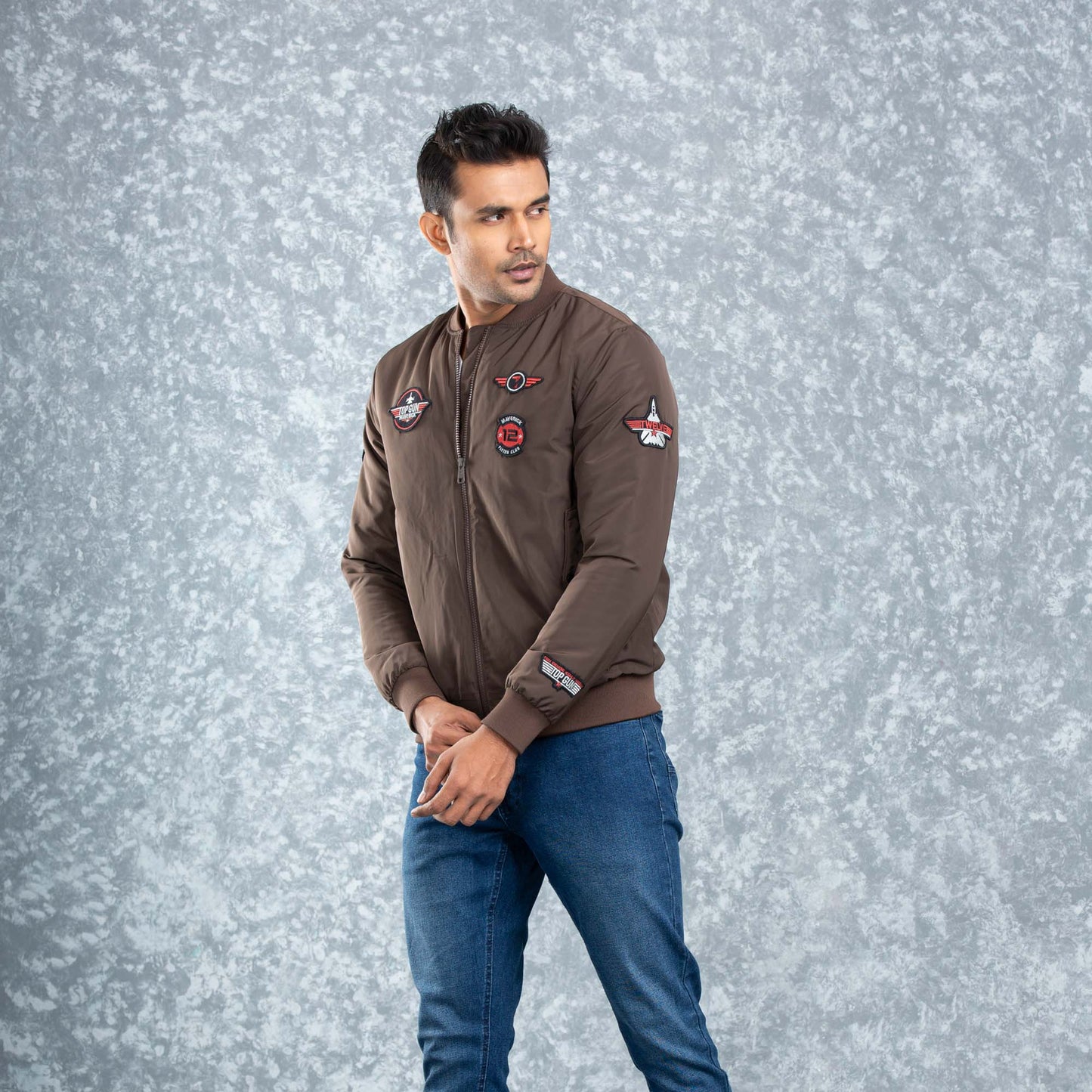 Mens Bomber- Seal Brown