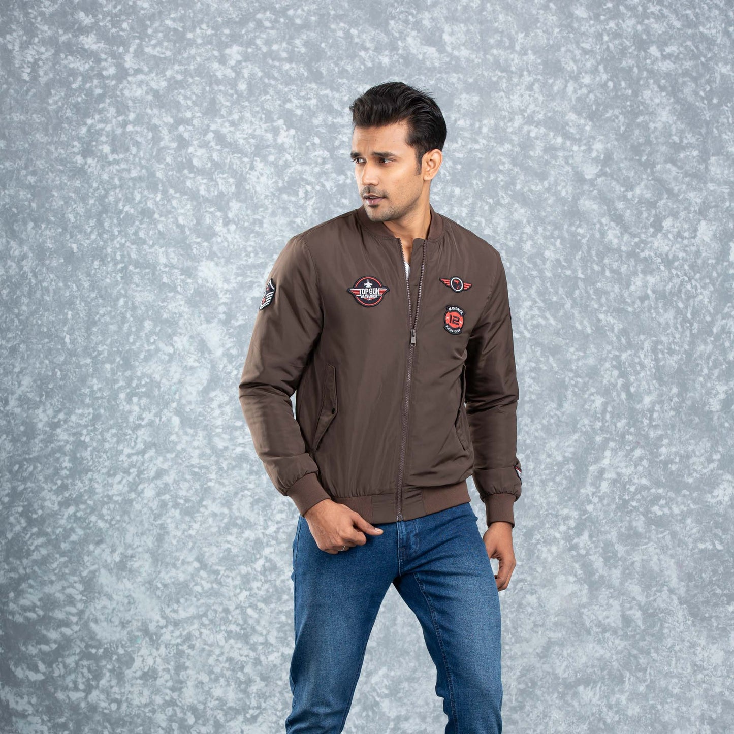 Mens Bomber- Seal Brown