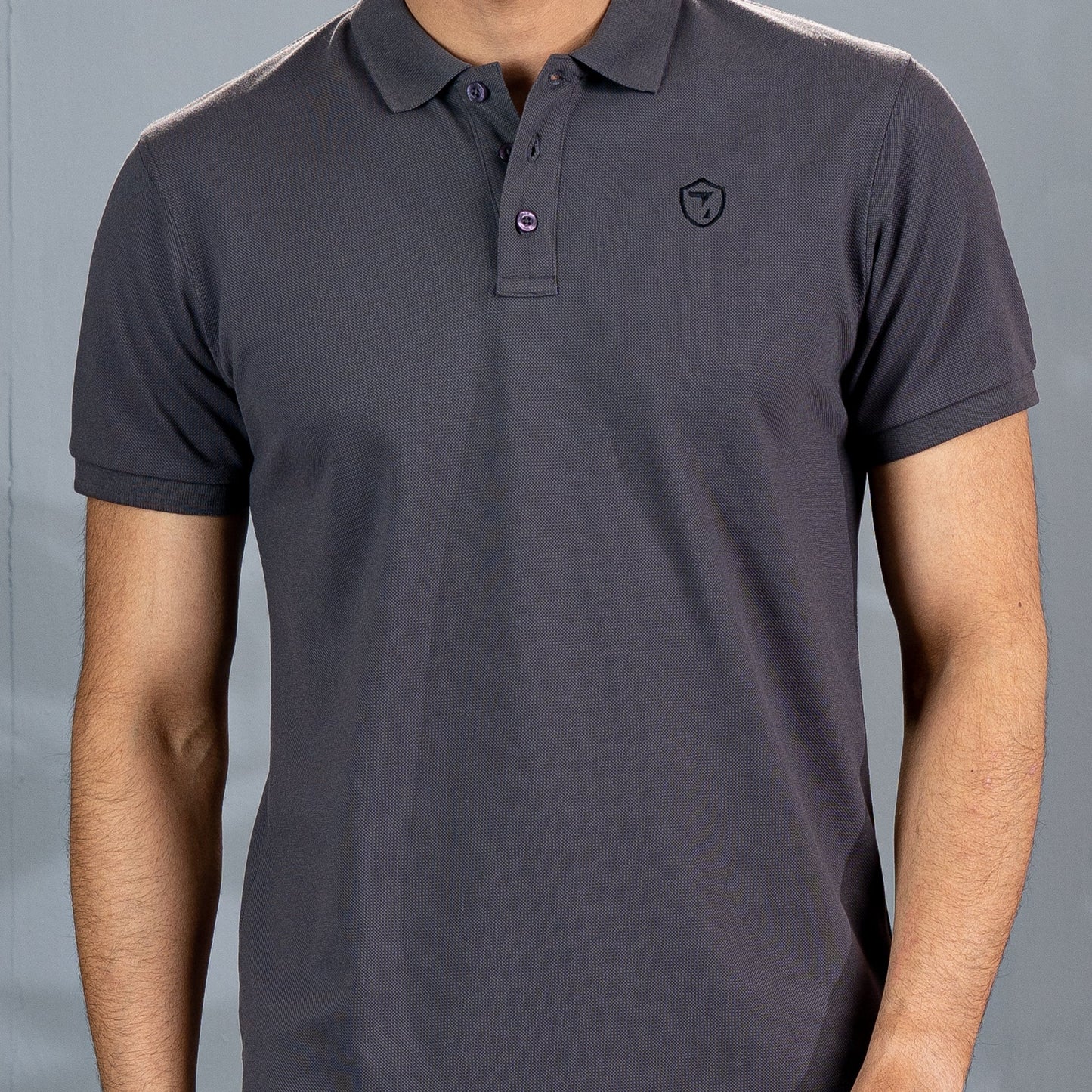 Mens Dark Gray Polo