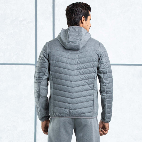 MENS QUILTING JACKET- GREY