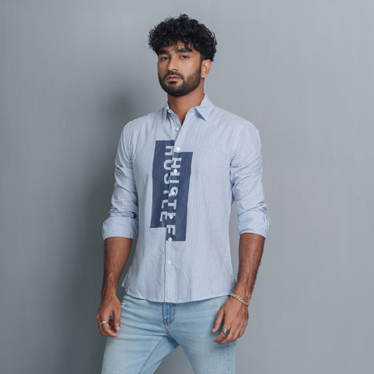 Men's Blue Stripe Shirt