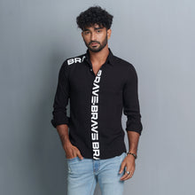 Load image into Gallery viewer, Men&#39;s Black Printed Shirt
