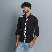 Load image into Gallery viewer, Men&#39;s Black Printed Shirt
