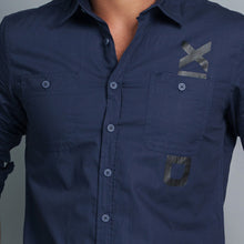 Load image into Gallery viewer, Men&#39;s Navy Printed Shirt
