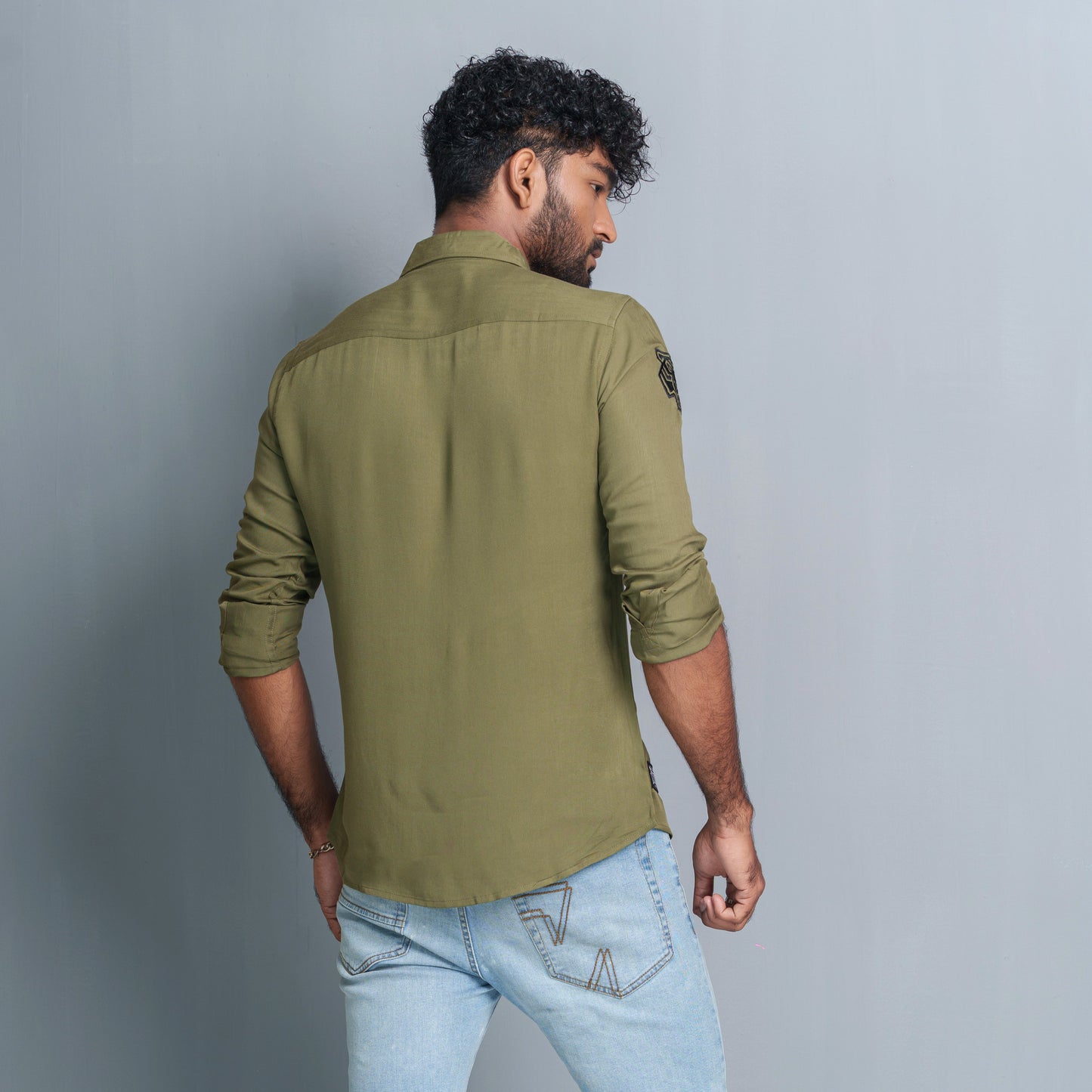 Mens Casual Shirt- Olive