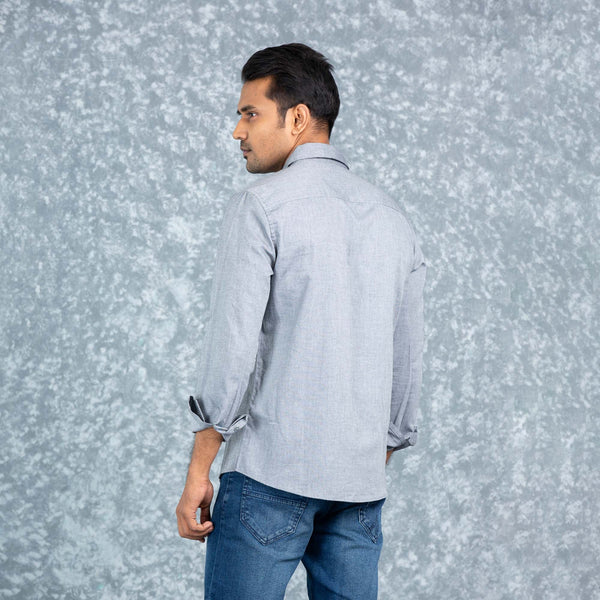 Men’s Grey Chambray Shirt