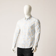 Load image into Gallery viewer, Mens L/S White &amp; Yellow Shirt
