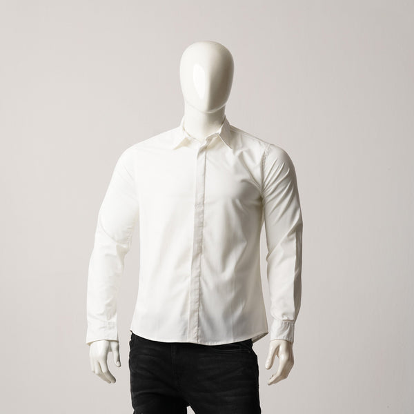 MENS L/S SHIRT-WHITE