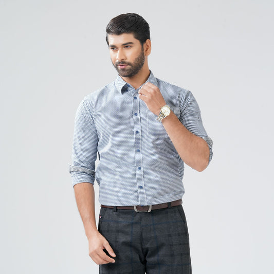 Mens Blue & White Shirt