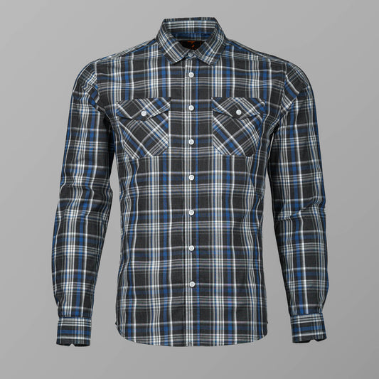 Mens Black & Blue Check Shirt